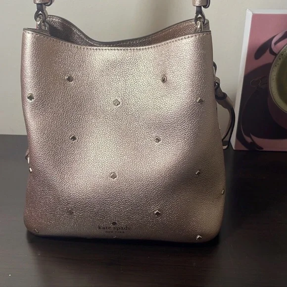 Kate Spade Metallic Marti Spade Stud Bag - Picture 3 of 6